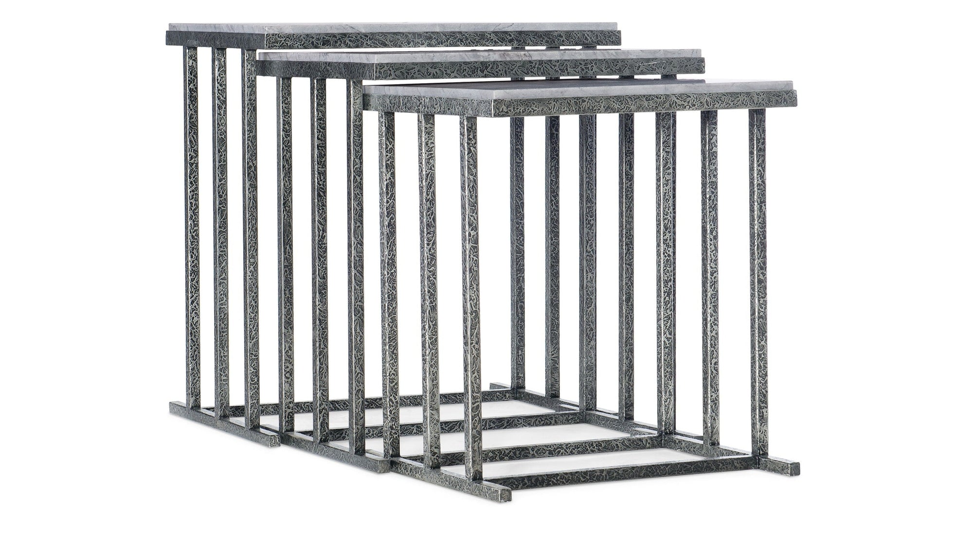 Melange - Bianca Nesting Tables - Pearl Silver