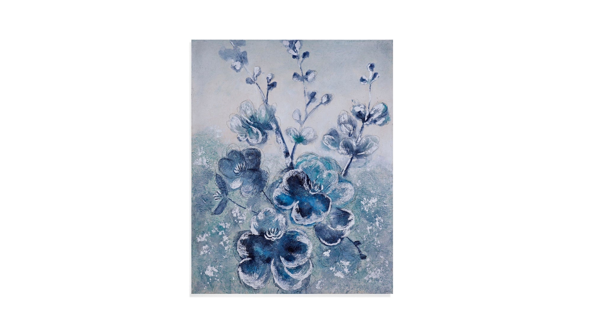 Blue Blooms Canvas Art - Blue