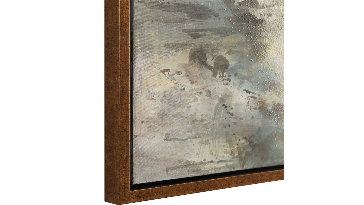 Behind The Falls - Abstract Art - Beige