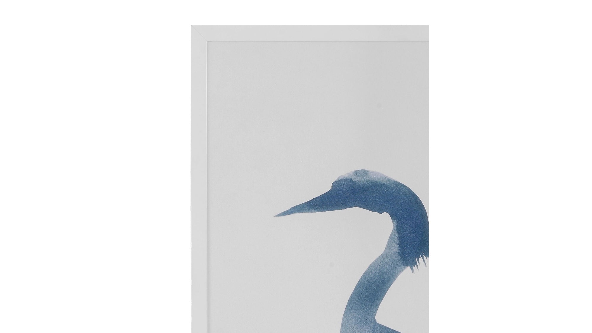 Heron In Blue II Framed Art - Blue