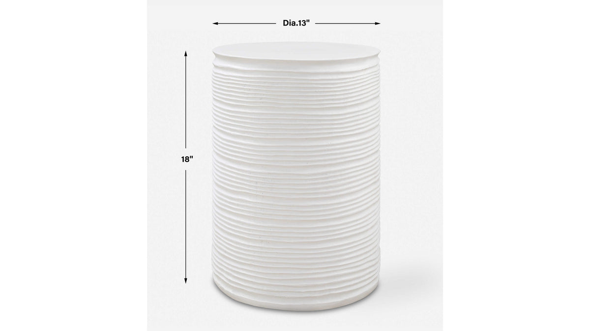 Borderline - White Drum Table