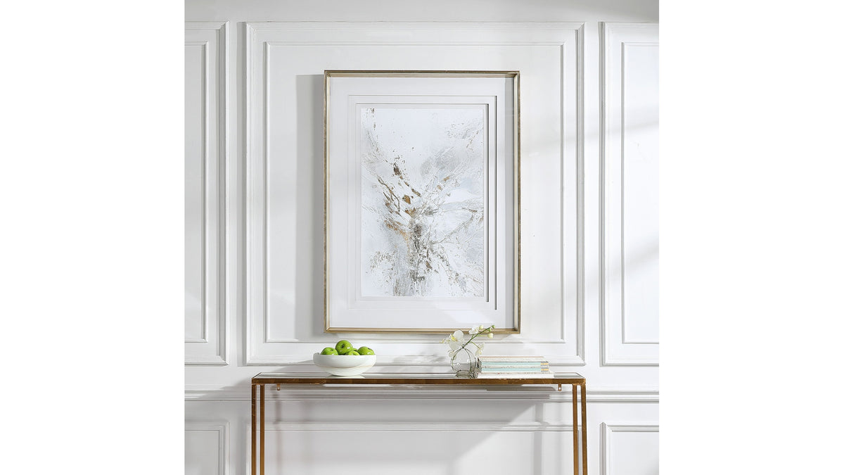 Pathos - Framed Abstract Print - Gold
