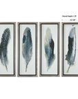 Feathered Beauty - Prints (Set of 4) - Silver