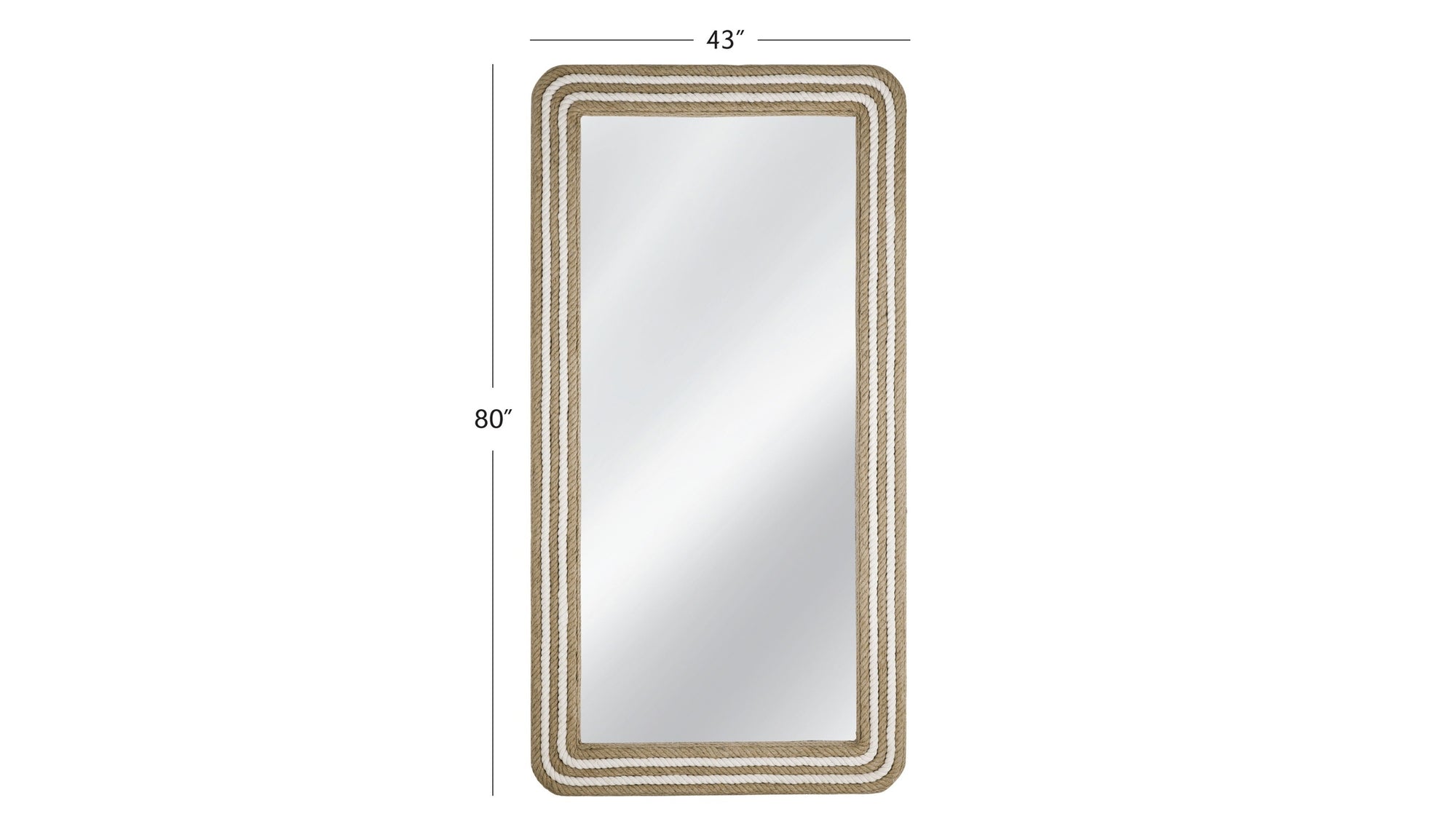 Kiko - Floor Mirror - White / Natural