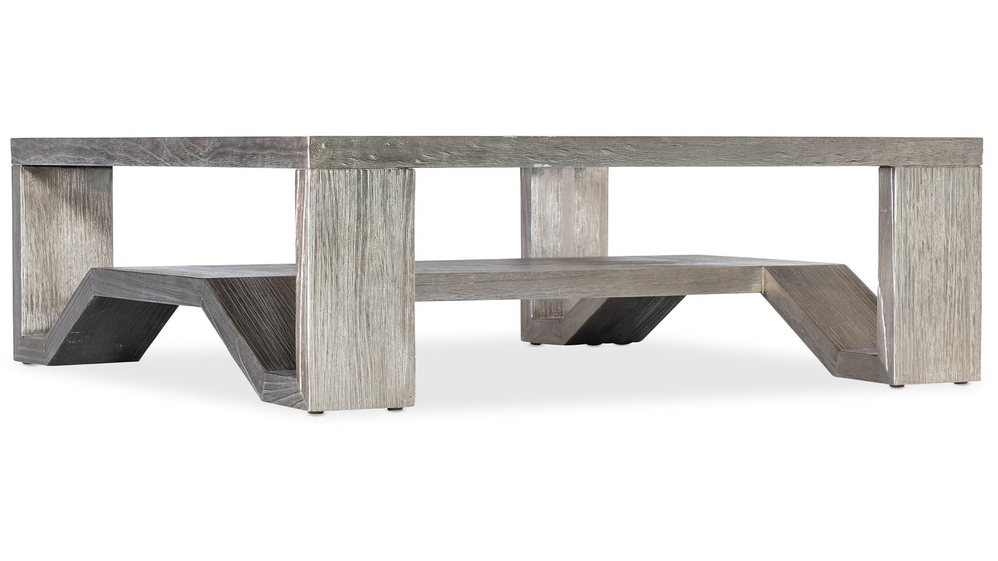 Melange - Saber Cocktail Table - Pearl Silver