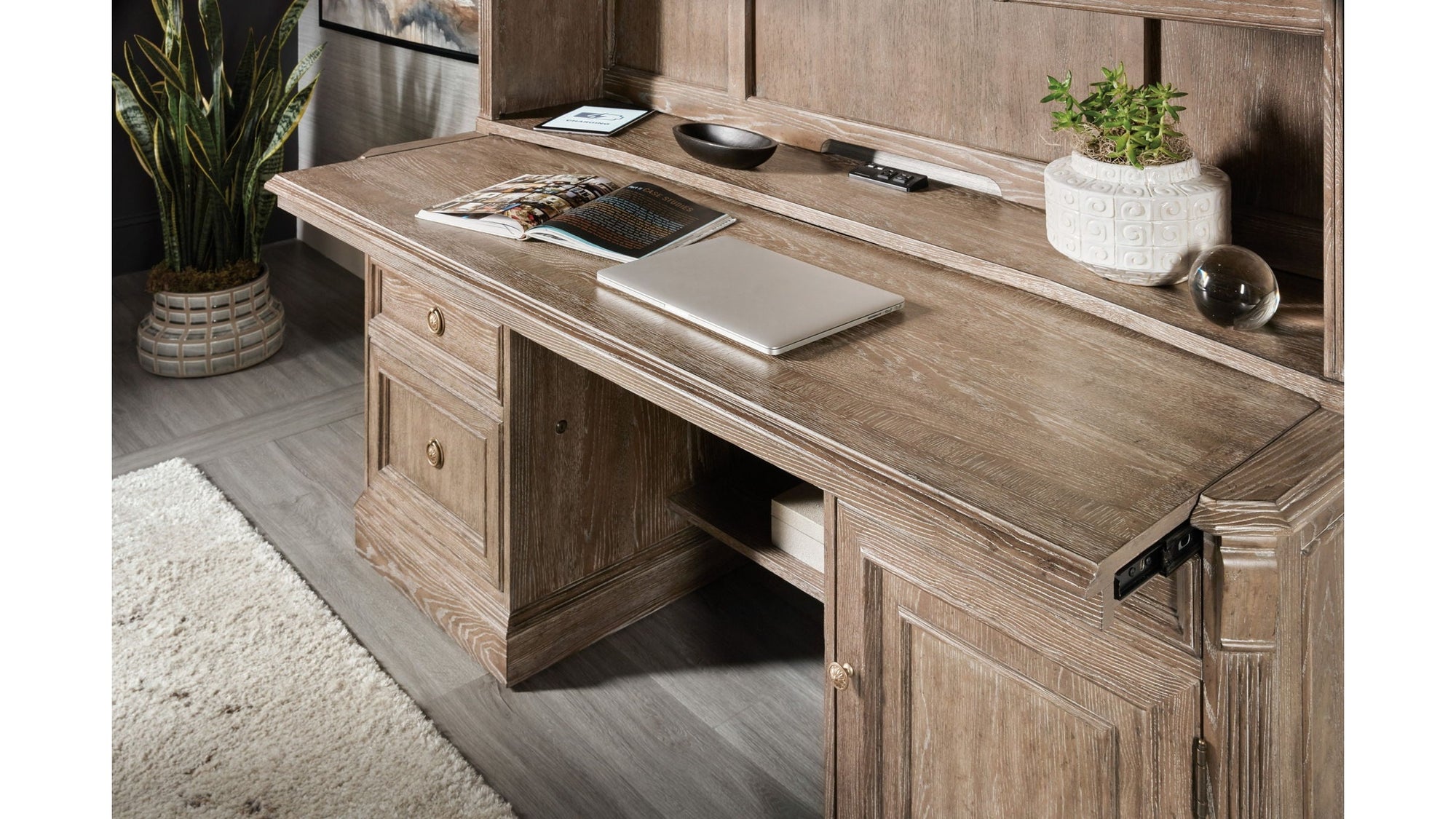 Sutter - Computer Credenza - Light Brown
