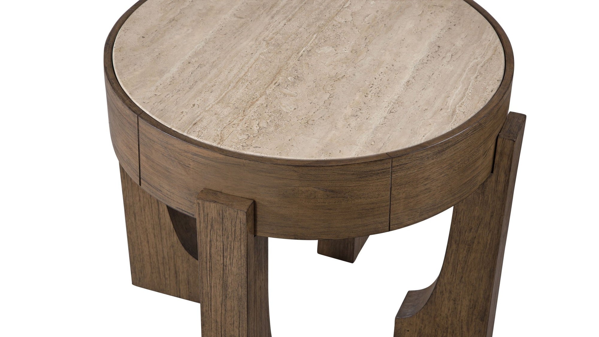 Canyon - End Table - Espresso / Travertine