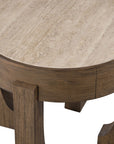 Canyon - End Table - Espresso / Travertine