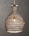 Murmur - Woven Brass 1 Light Pendant - Brass
