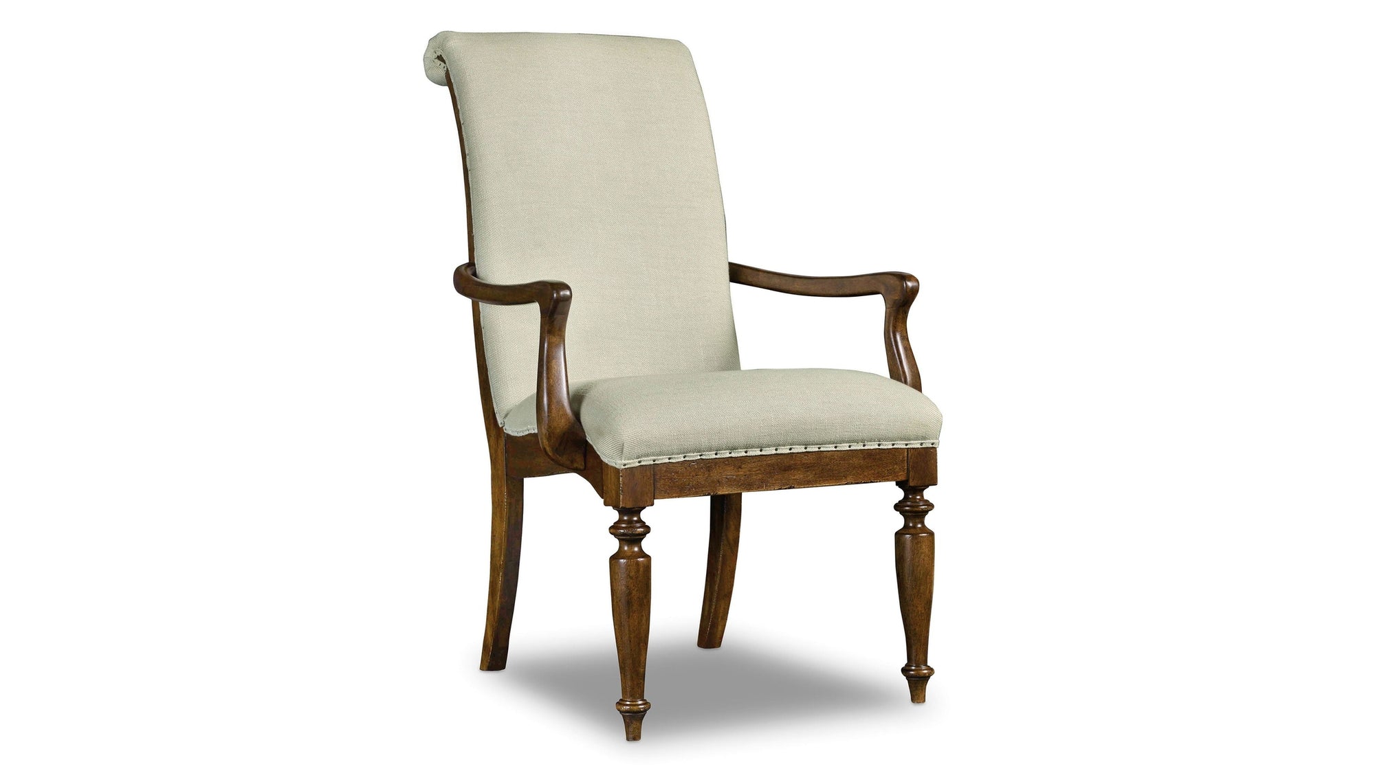 Archivist - Upholstered Arm Chair - Beige / Dark Brown