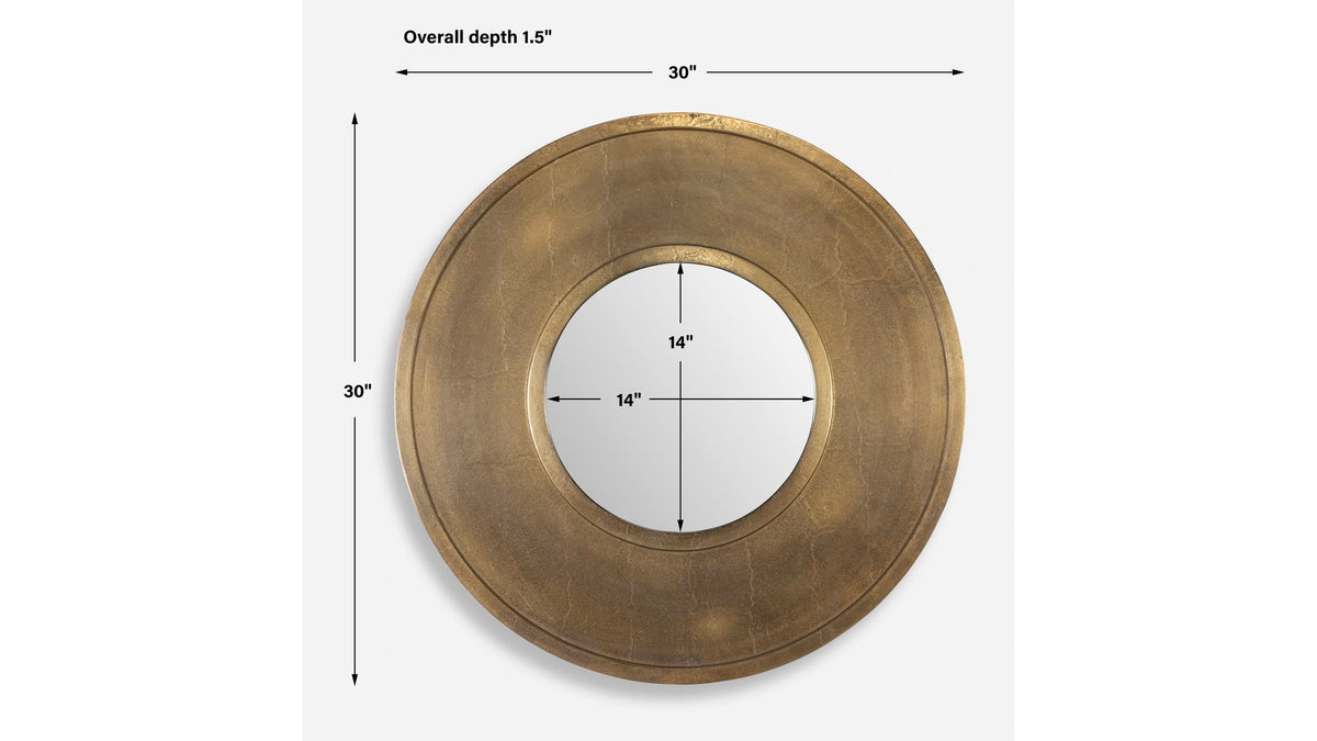 Axel - Round Brass Mirror