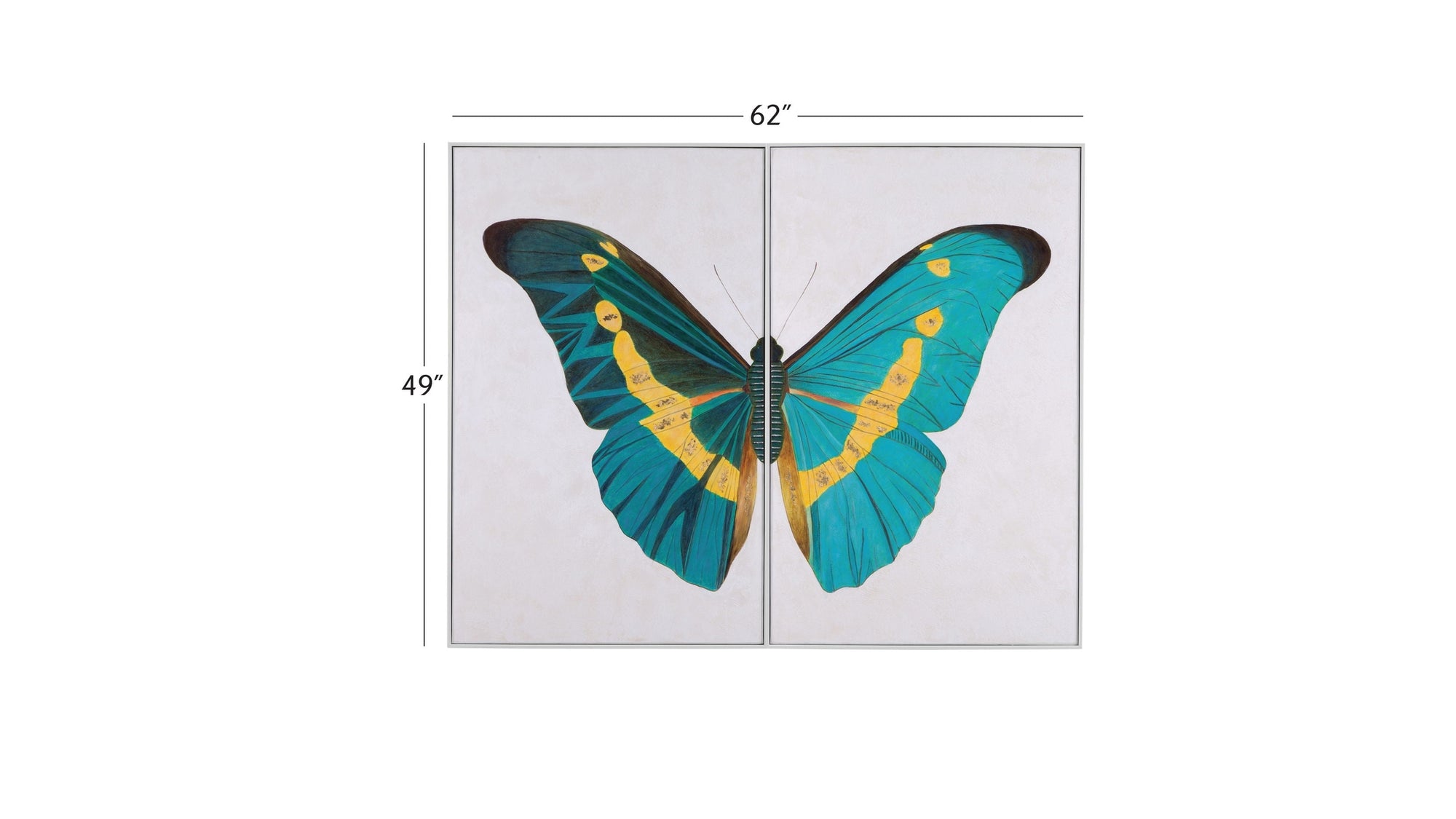 Butterfly Wings Canvas Art Set of 2 - White