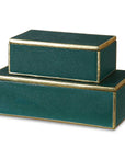 Karis - Boxes (Set of 2) - Emerald Green
