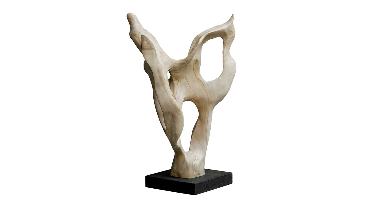 Hollow Form - Indoor-Outdoor Teak Sculpture - Woodtone