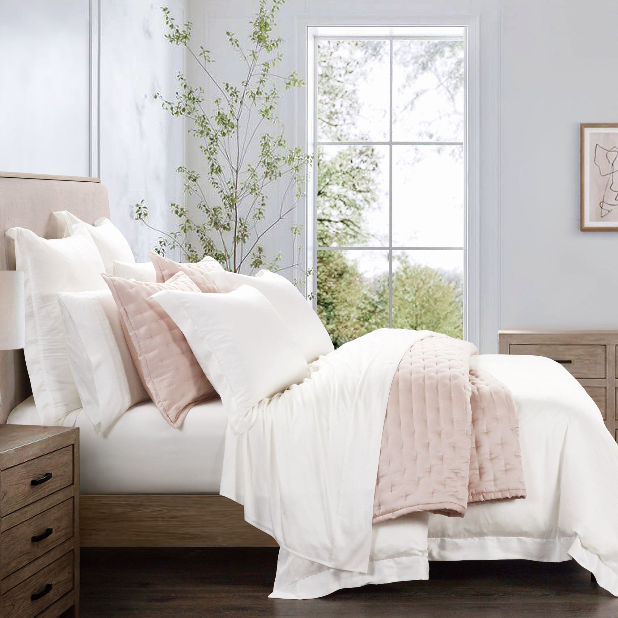 Lyocell - Queen Eucalyptus Duvet Cover Set (Set of 3) - White