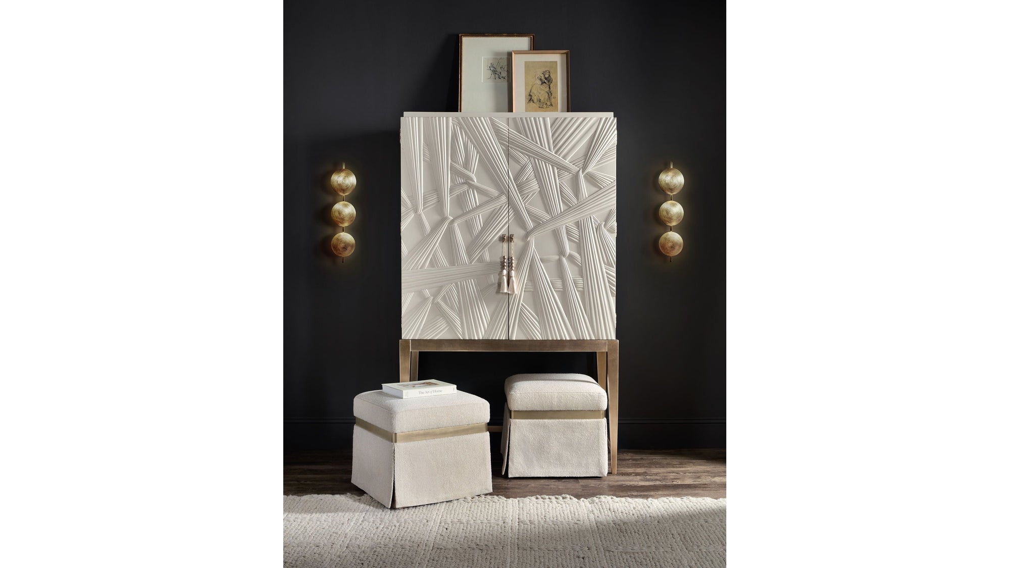 Melange - Dream Weaver Bar Cabinet - White