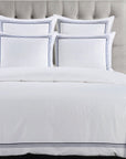Border Embroidery - King Duvet Cover Set (Set of 3) - Navy