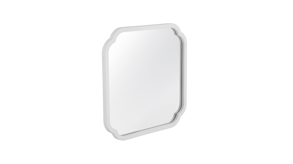 Clover - Square Wall Mirror - White