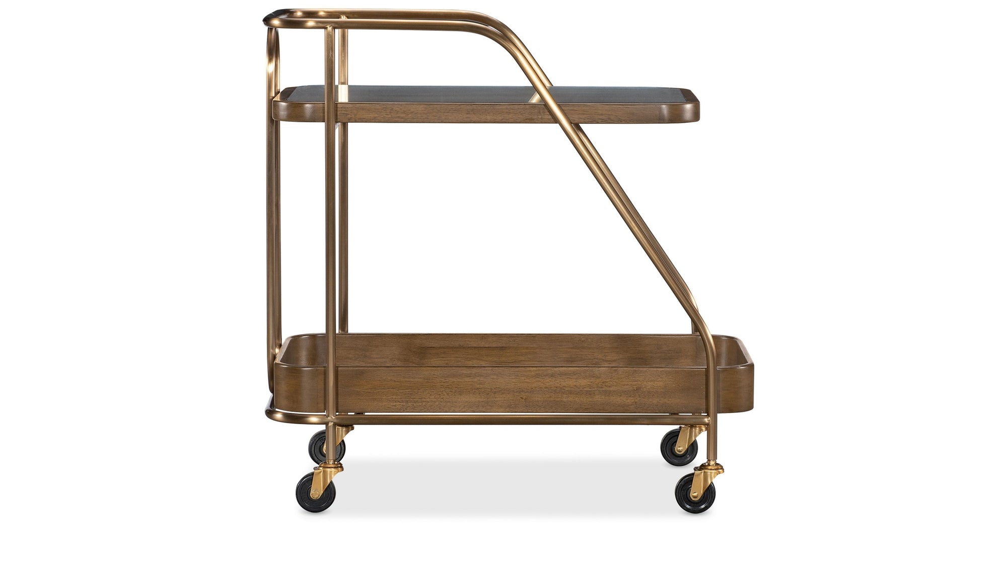 Commerce And Market - Walnut Wine and Bar Cart - Light Caramel