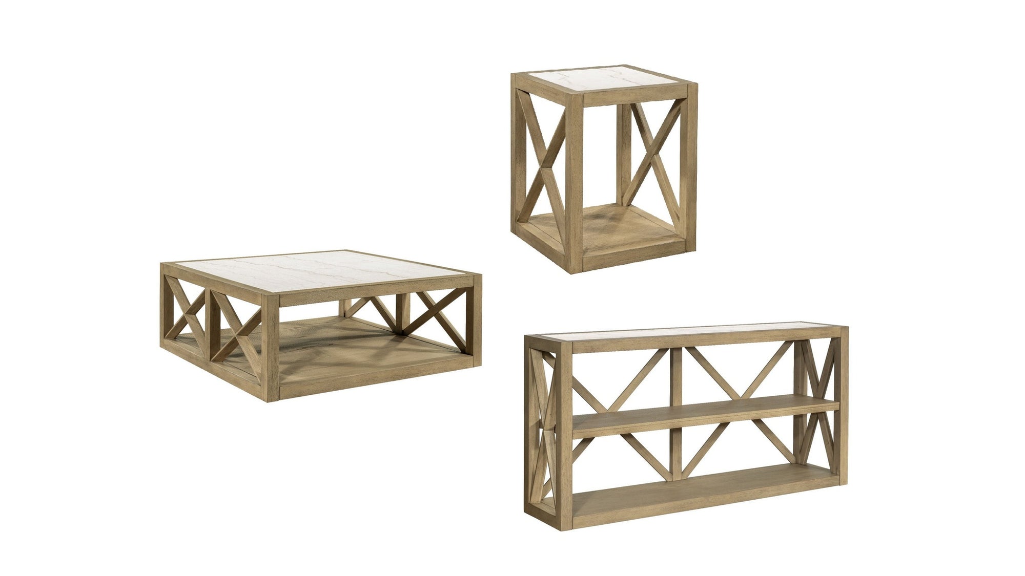 Holden - Square Coffee Table - Rustic Blonde