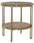 Elise - Round Brass Side Table