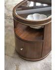 Melange - Contours Side Table - Dark Brown
