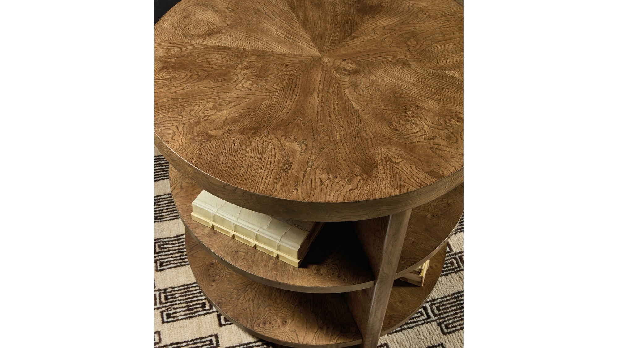 Melange - Mulholland Round End Table - Dark Brown