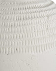 Luna - Ridge Ceramic Vases (Set of 2) - White