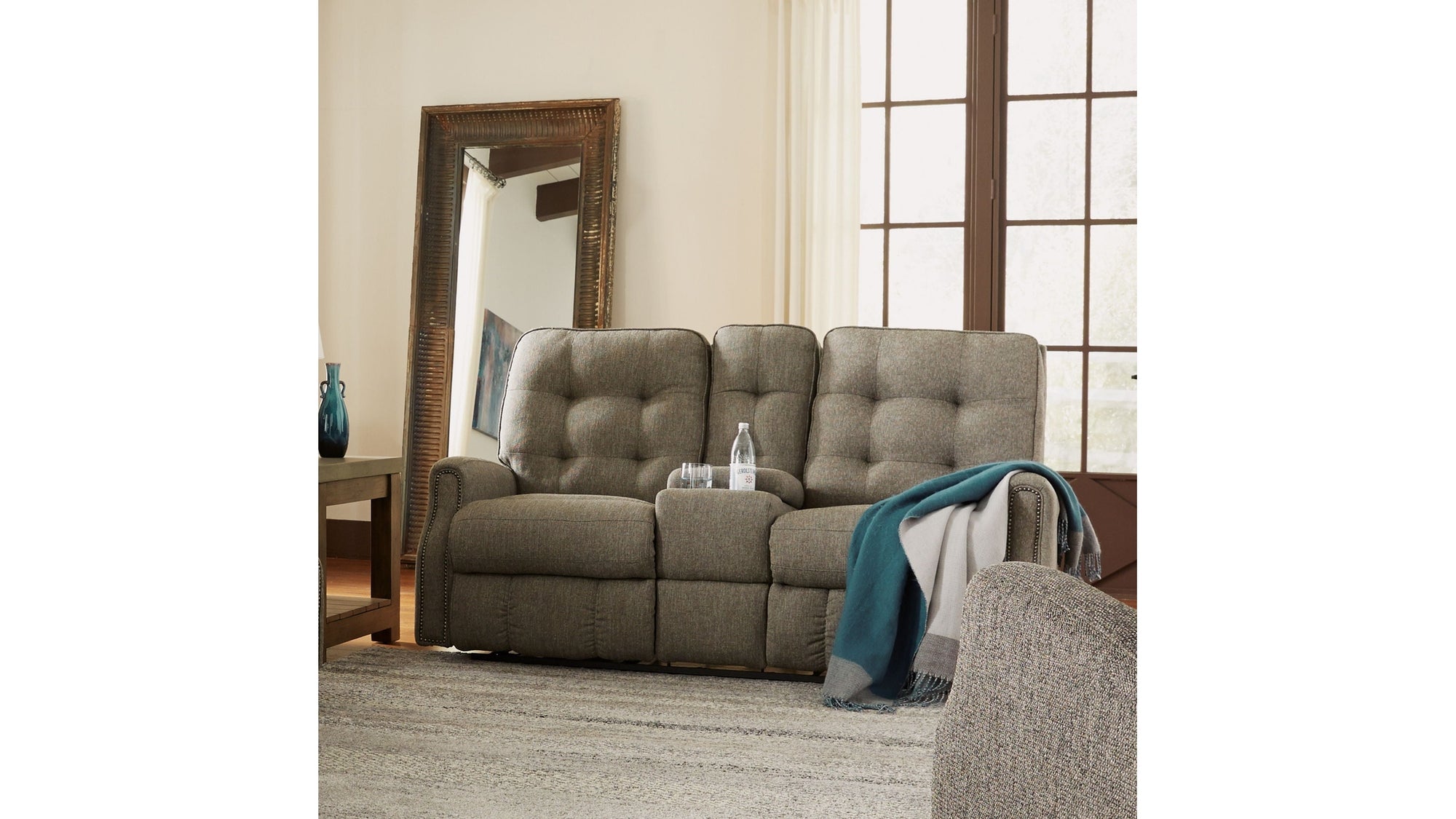 Devon - Reclining Loveseat, Nailhead Trim