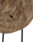 Wood Sculpture - Light Brown / Black
