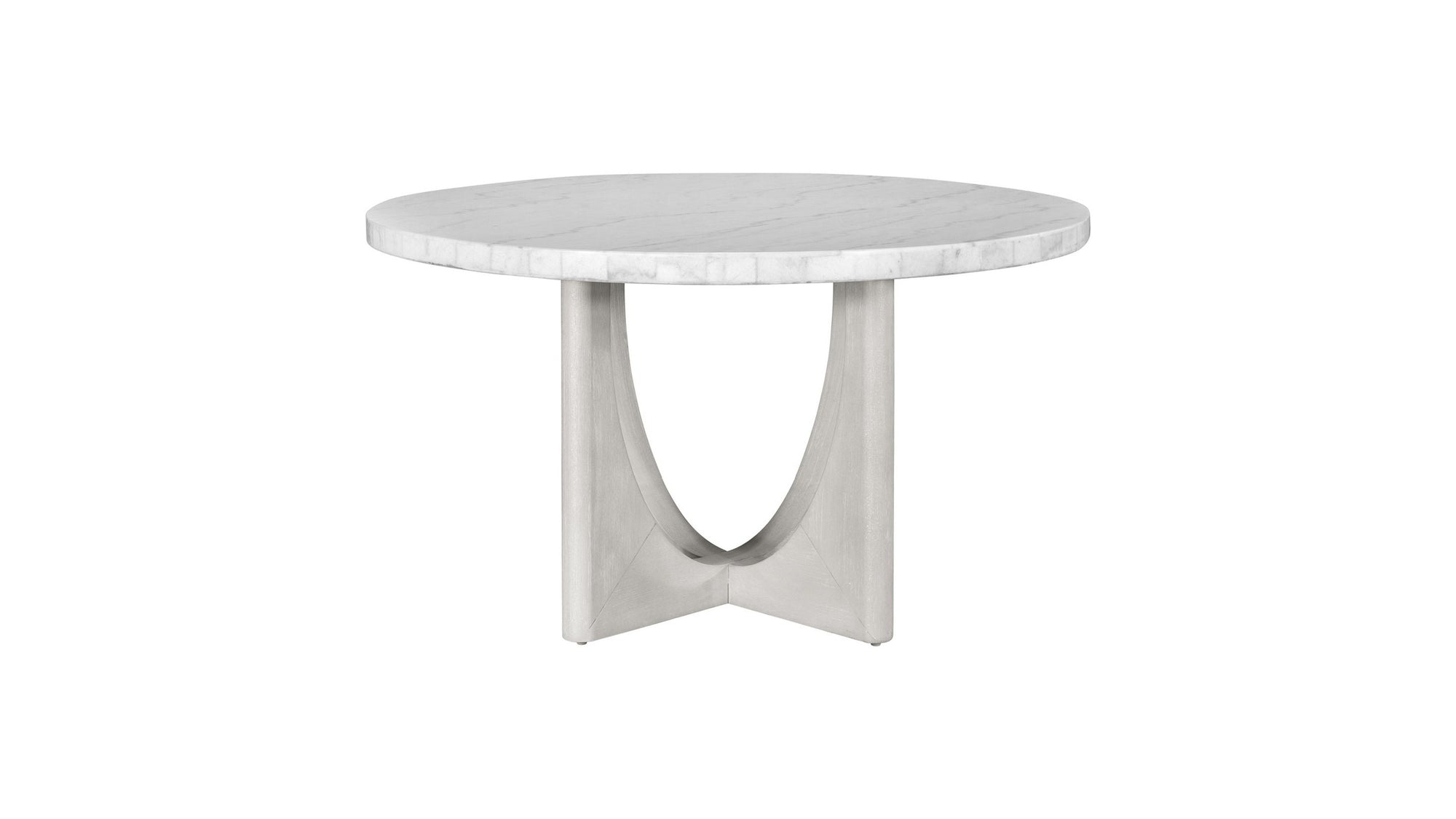 Gavin - Dining Table - Driftwood / White Marble