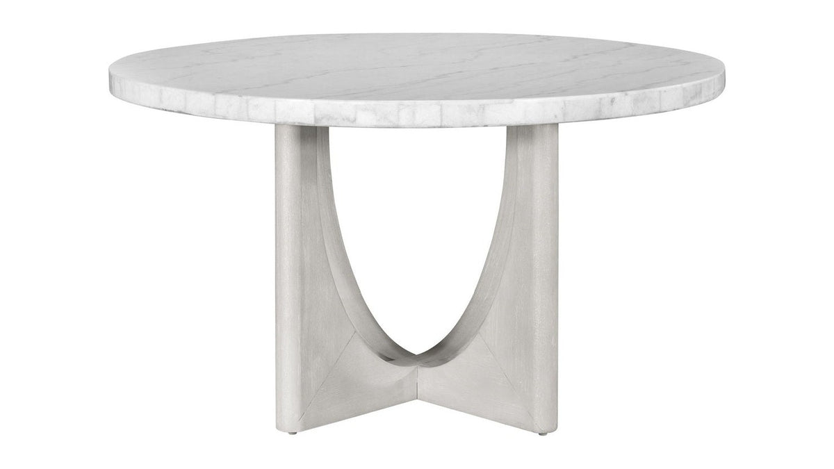 Gavin - Dining Table - Driftwood / White Marble