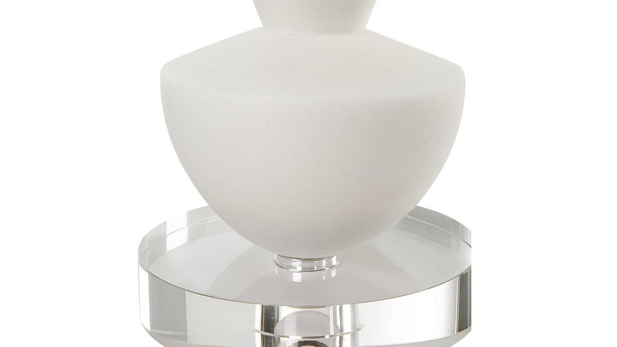 Lido - Stone Candleholders (Set of 2) - White