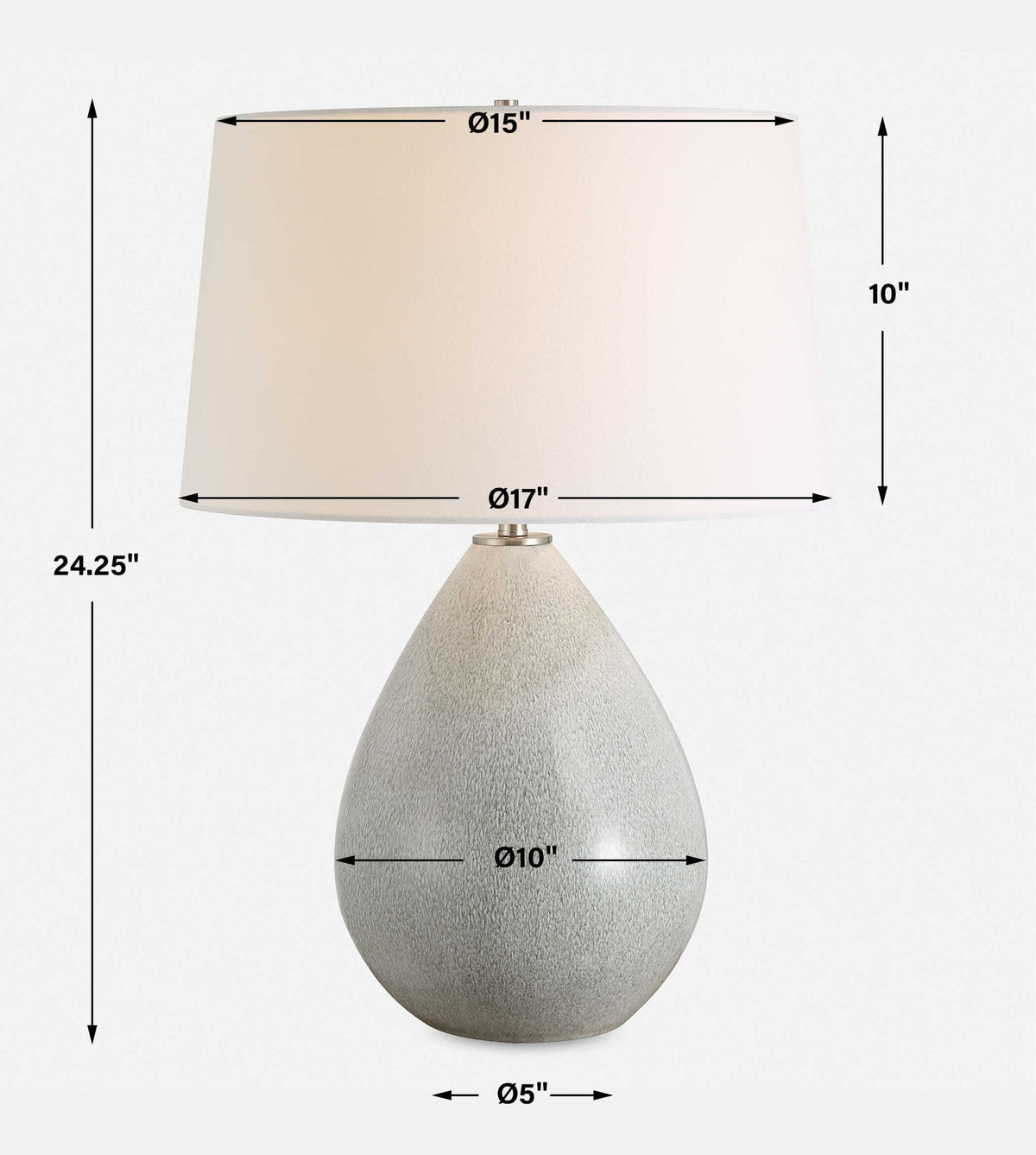 Moray - Glaze Table Lamp - Gray