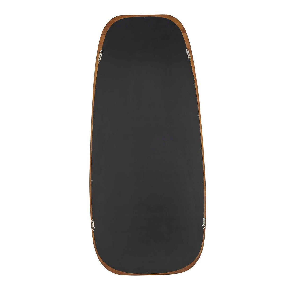 Zachari - Asymmetrical Tall Mirror - Gold / Woodtone