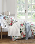 Peony - King Washed Linen Duvet Cover Set (Set of 3) - Blossom