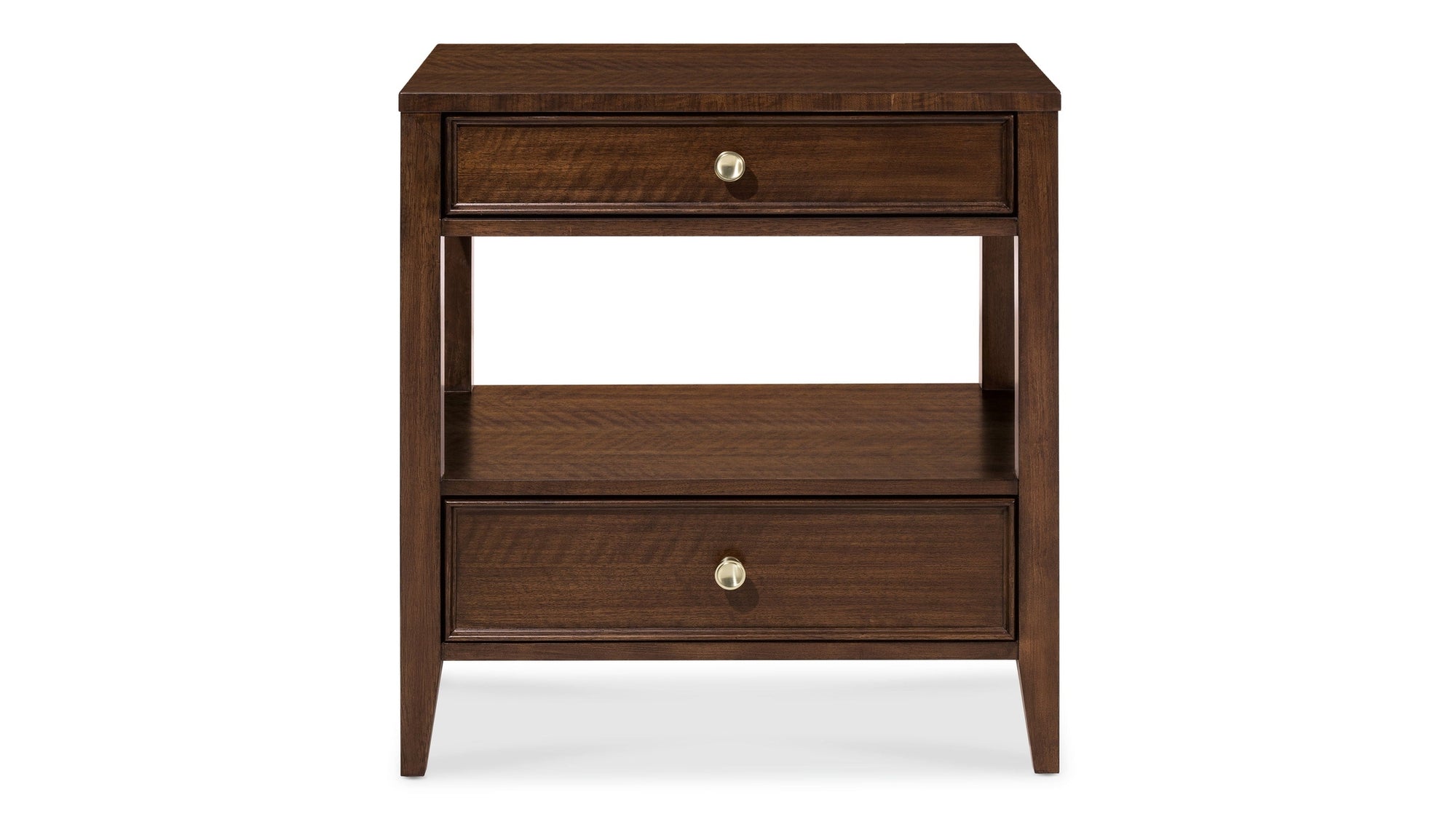 Archives - Two-Drawer Nightstand - Dark Brown