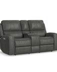 Linden - Power Reclining Loveseat With Console & Power Headrests & Lumbar
