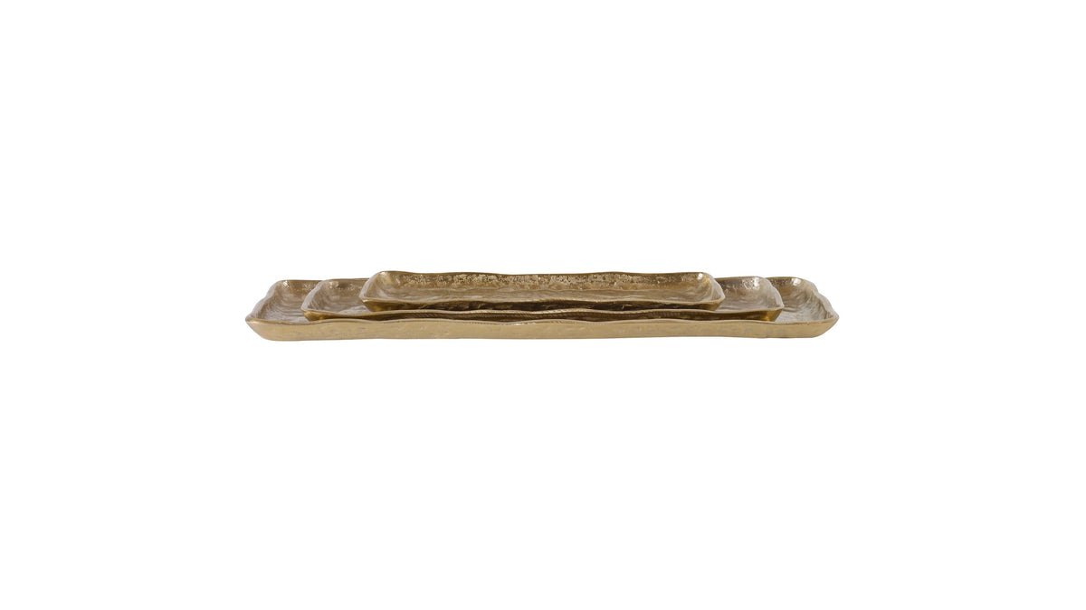 Artisan - Trays (Set of 3) - Antique Gold