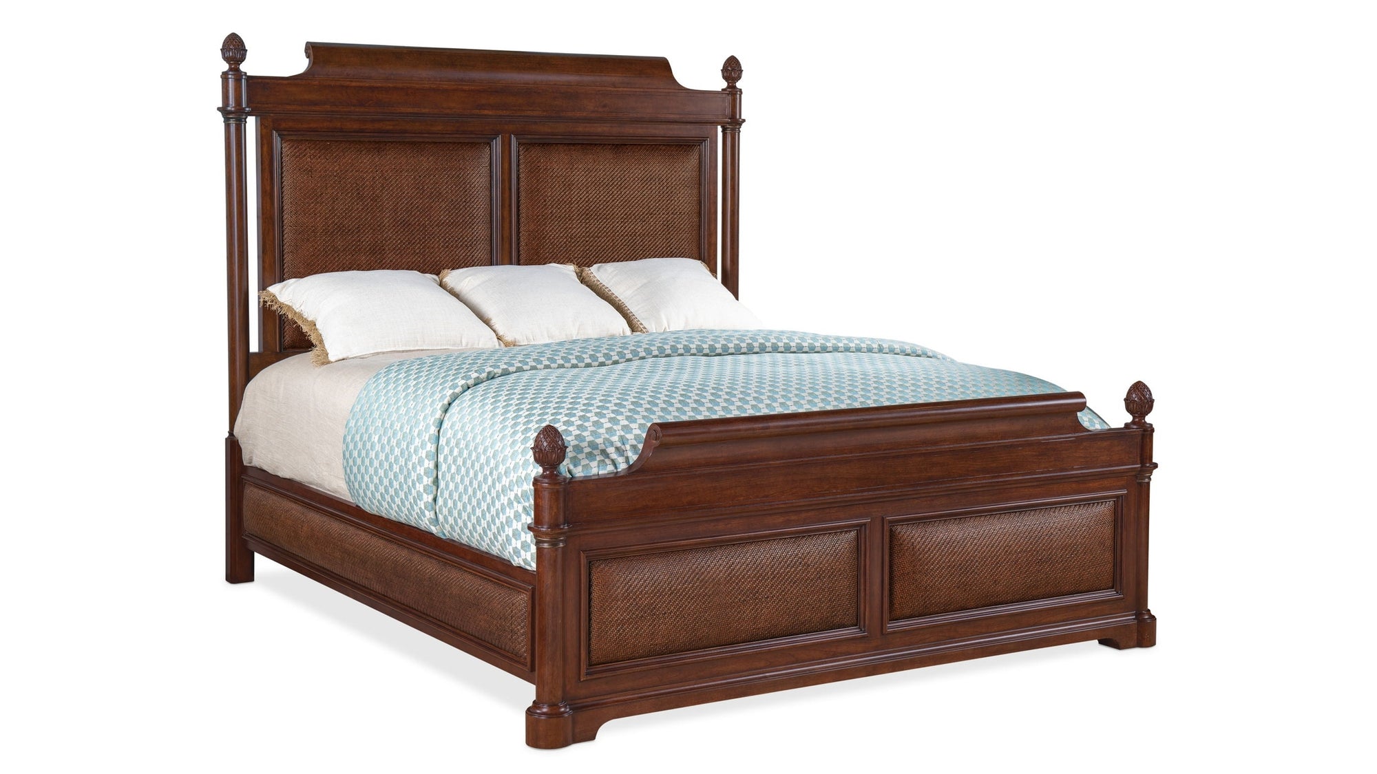 Charleston - King Panel Bed - Dark Brown