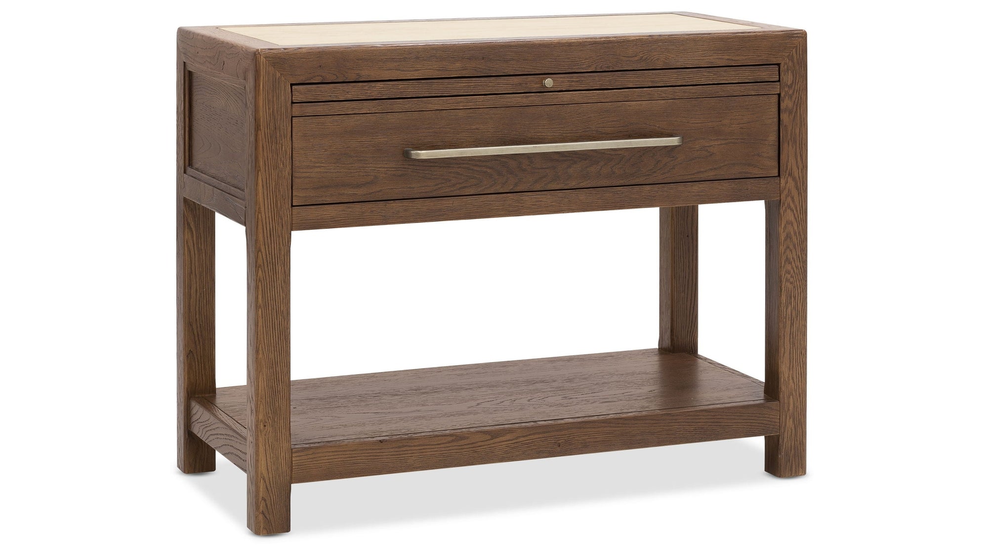 Driftwood - One-Drawer Nightstand With Stone