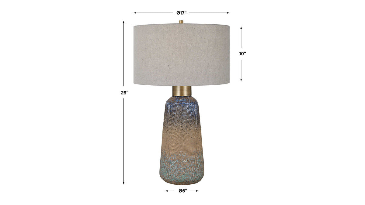 Western Sky - Ceramic Table Lamp - Blue