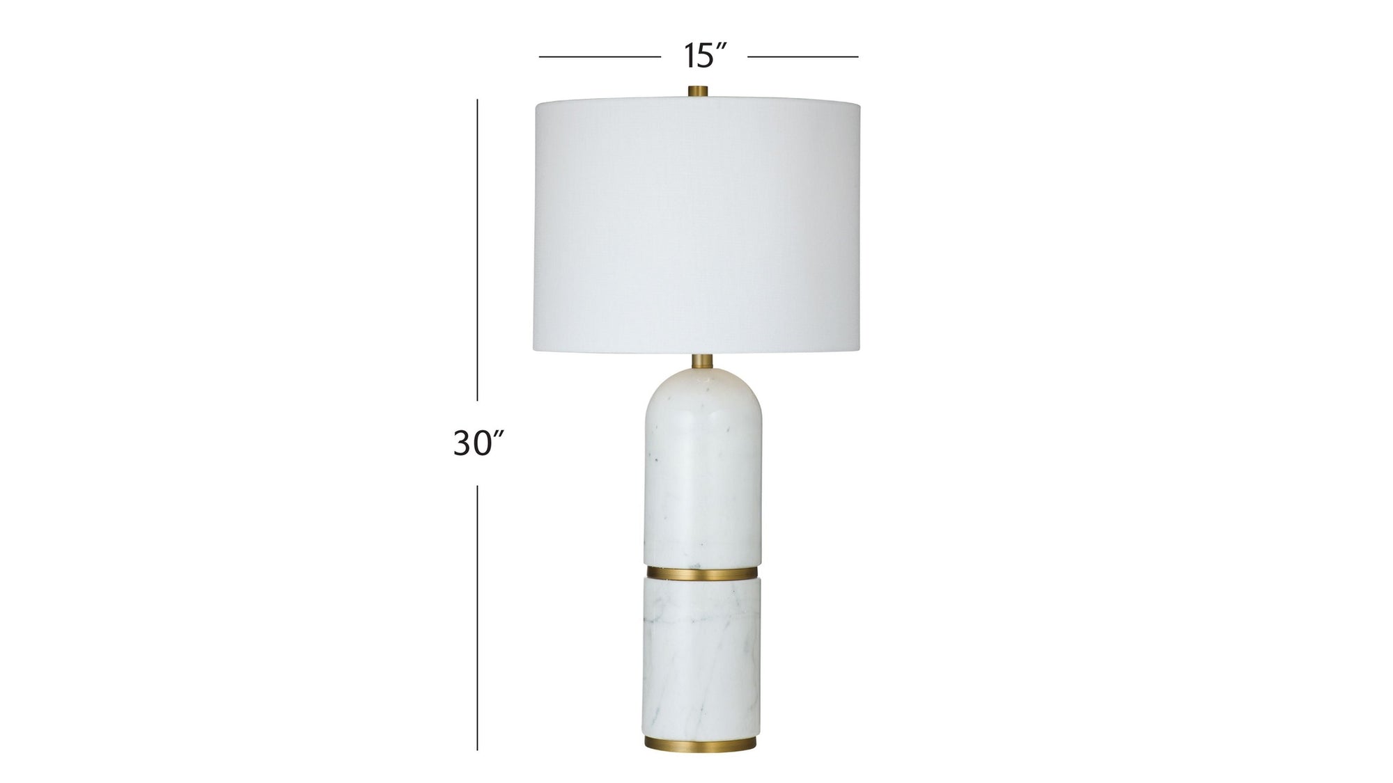 Wake - Table Lamp - White / Brass