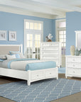 Bonanza - Pebble Gray Upholstered Bed With Storage Footboard