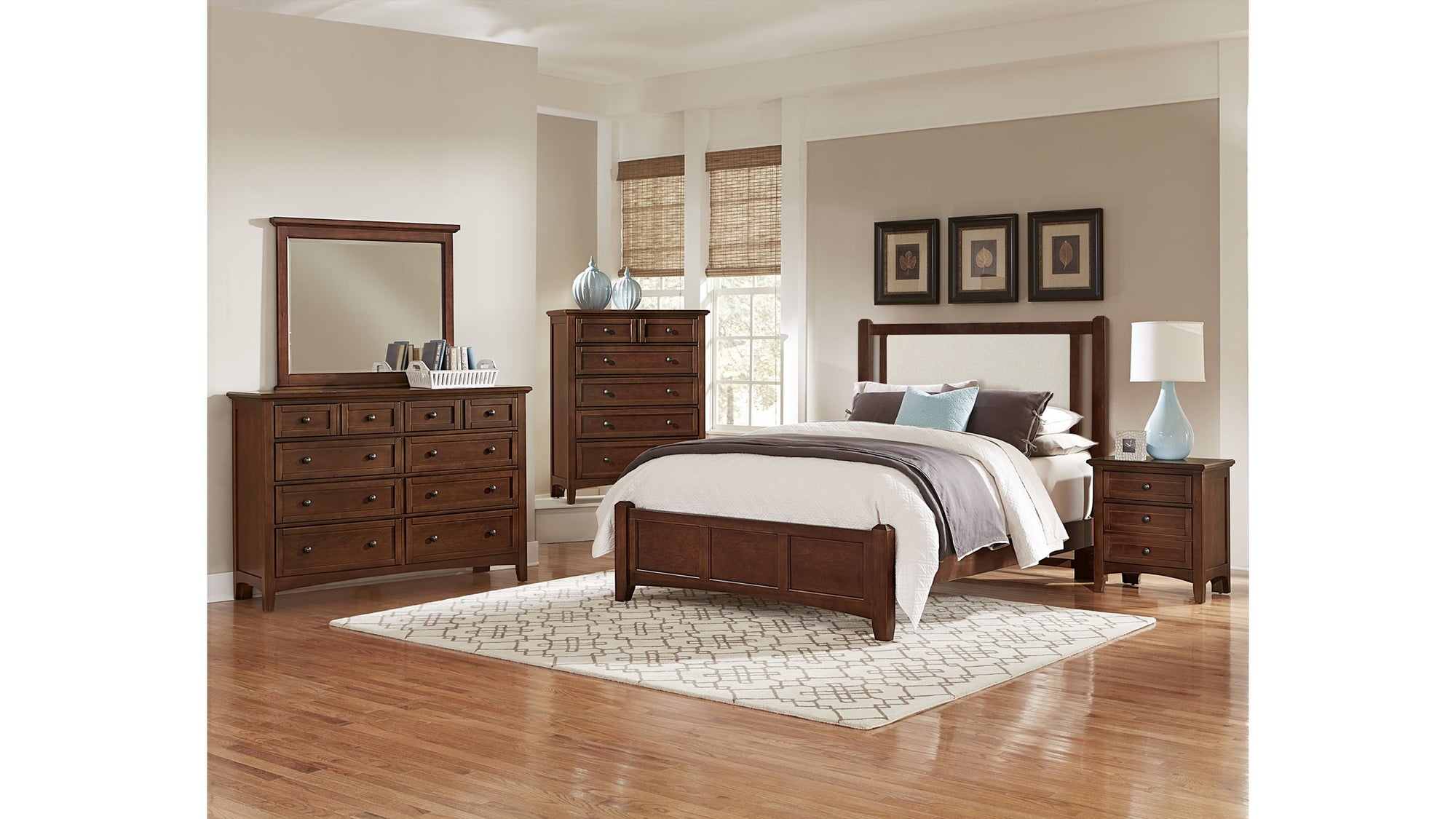 Bonanza - Linen Upholstered Bed With Mansion Footboard