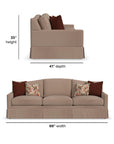 Lottie - Fabric Sofa With Skirt Trim