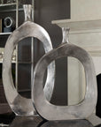 Cierra - Aluminum Vases (Set of 2) - Silver