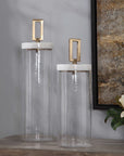 Hayworth - Seeded Glass Containers (Set of 2) - White