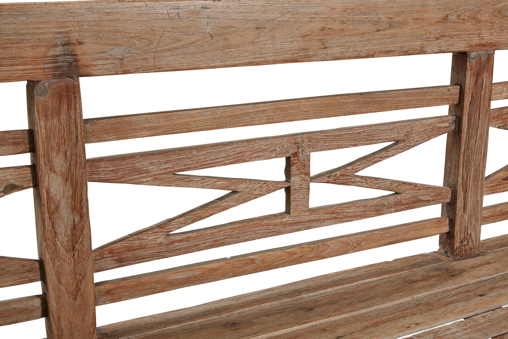 Antique - Plantation Grown Teak Bench - Dark Brown