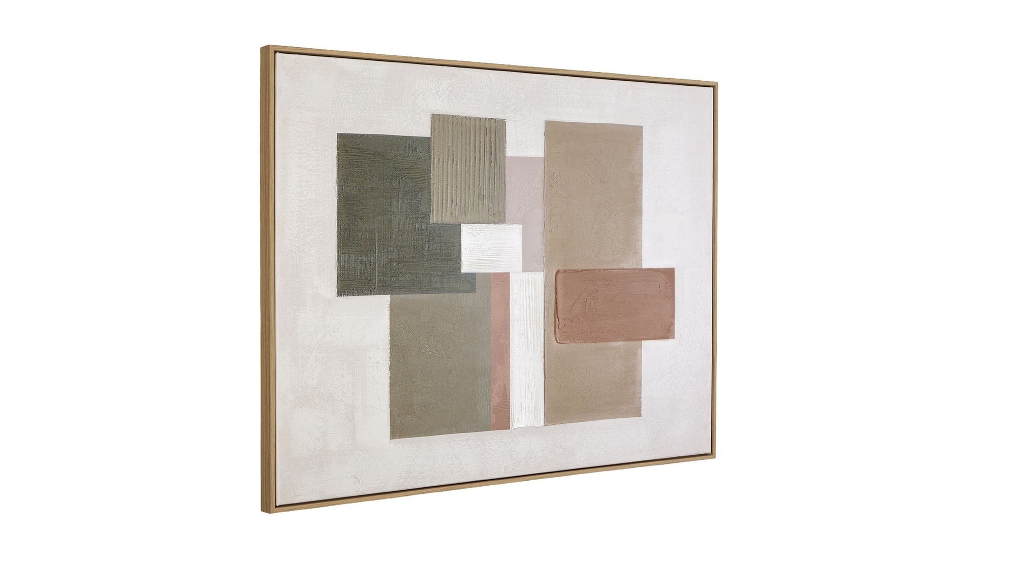 Verdant Structure Framed Canvas - Brown